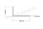Cornier aluminiu 100x50x5.0 mm 1
